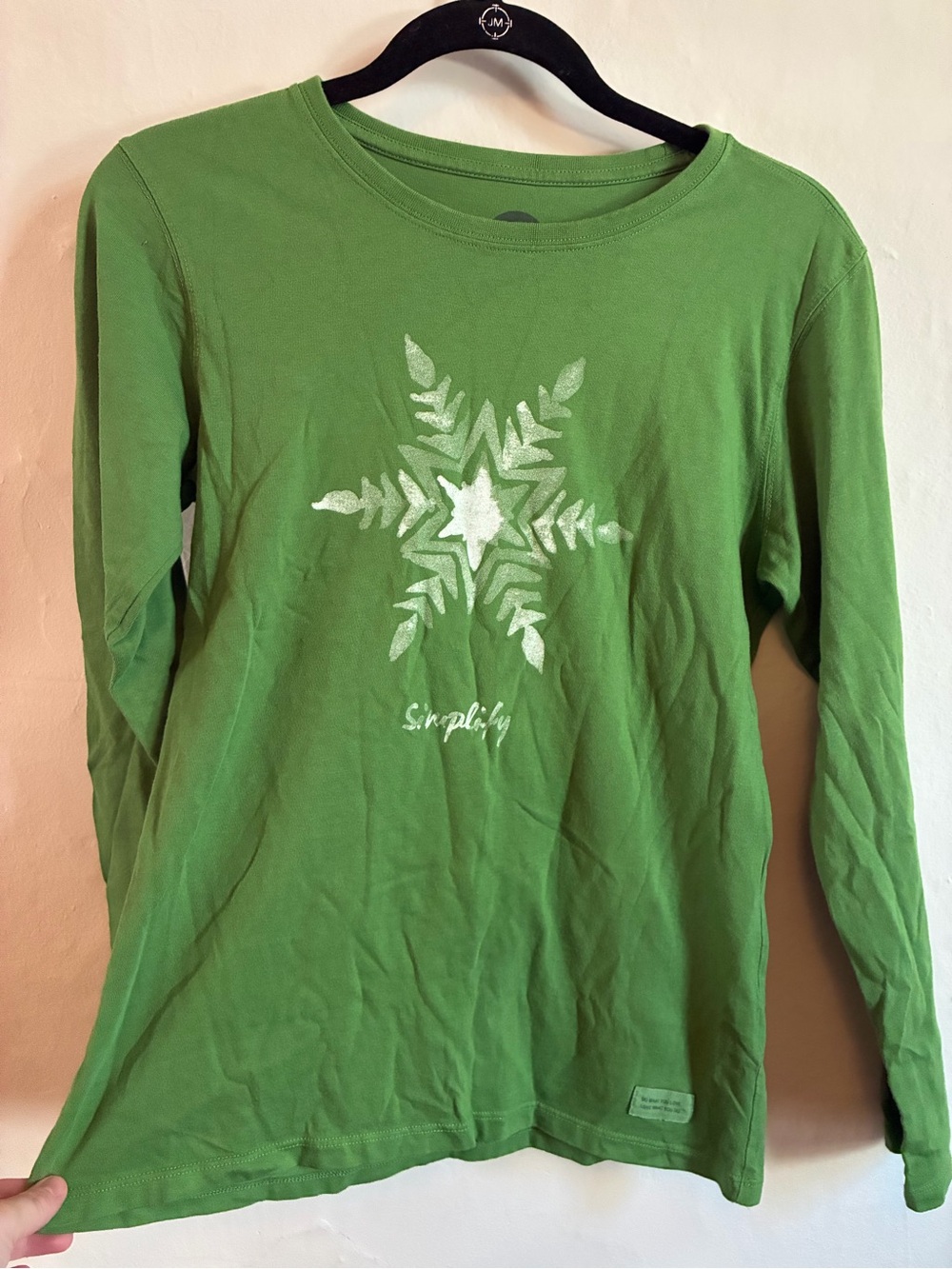 Life is good simplify snowflake long sleeve tee